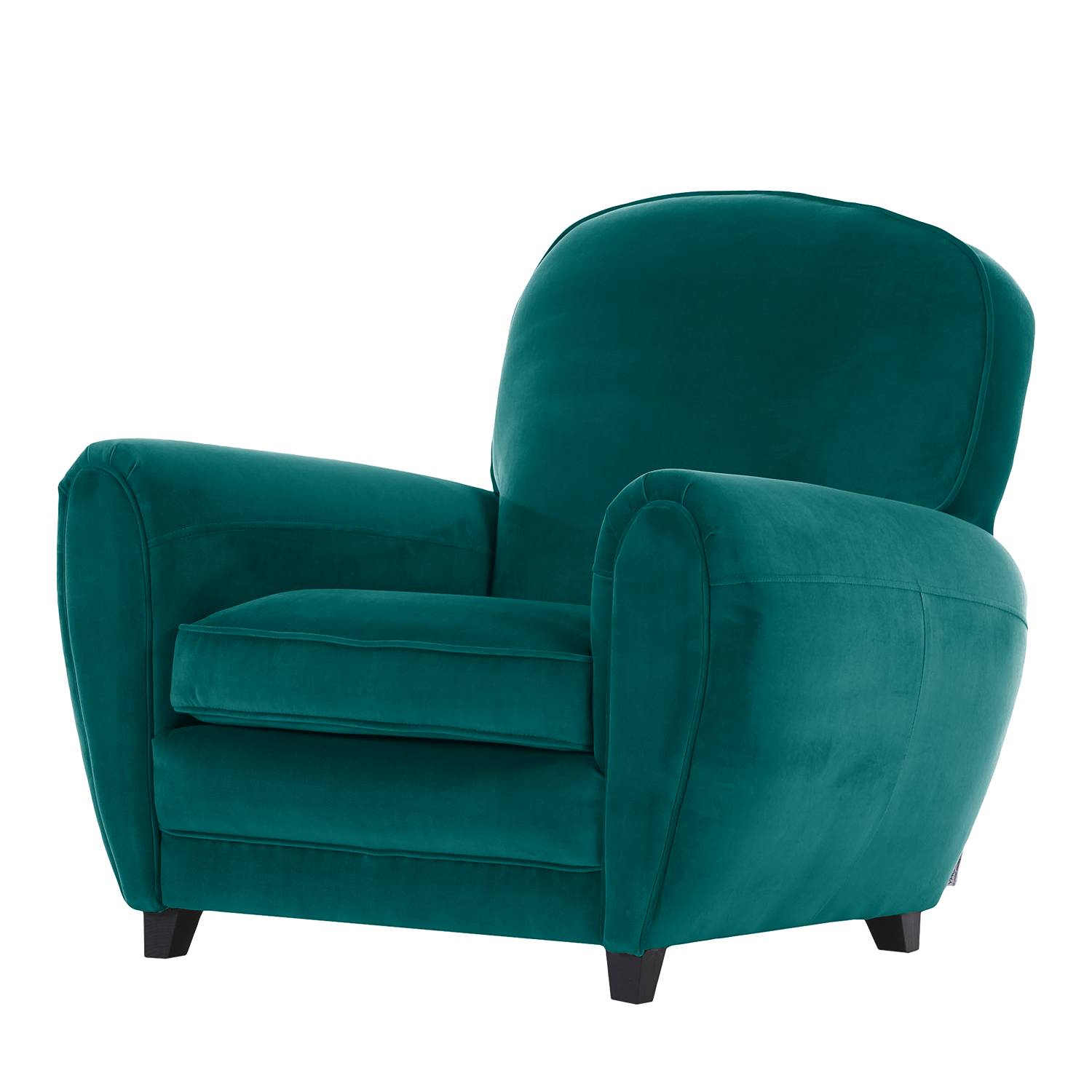home24 Jack & Alice Sessel Marre Petrol Microfaser 89x84x94 cm (BxHxT)