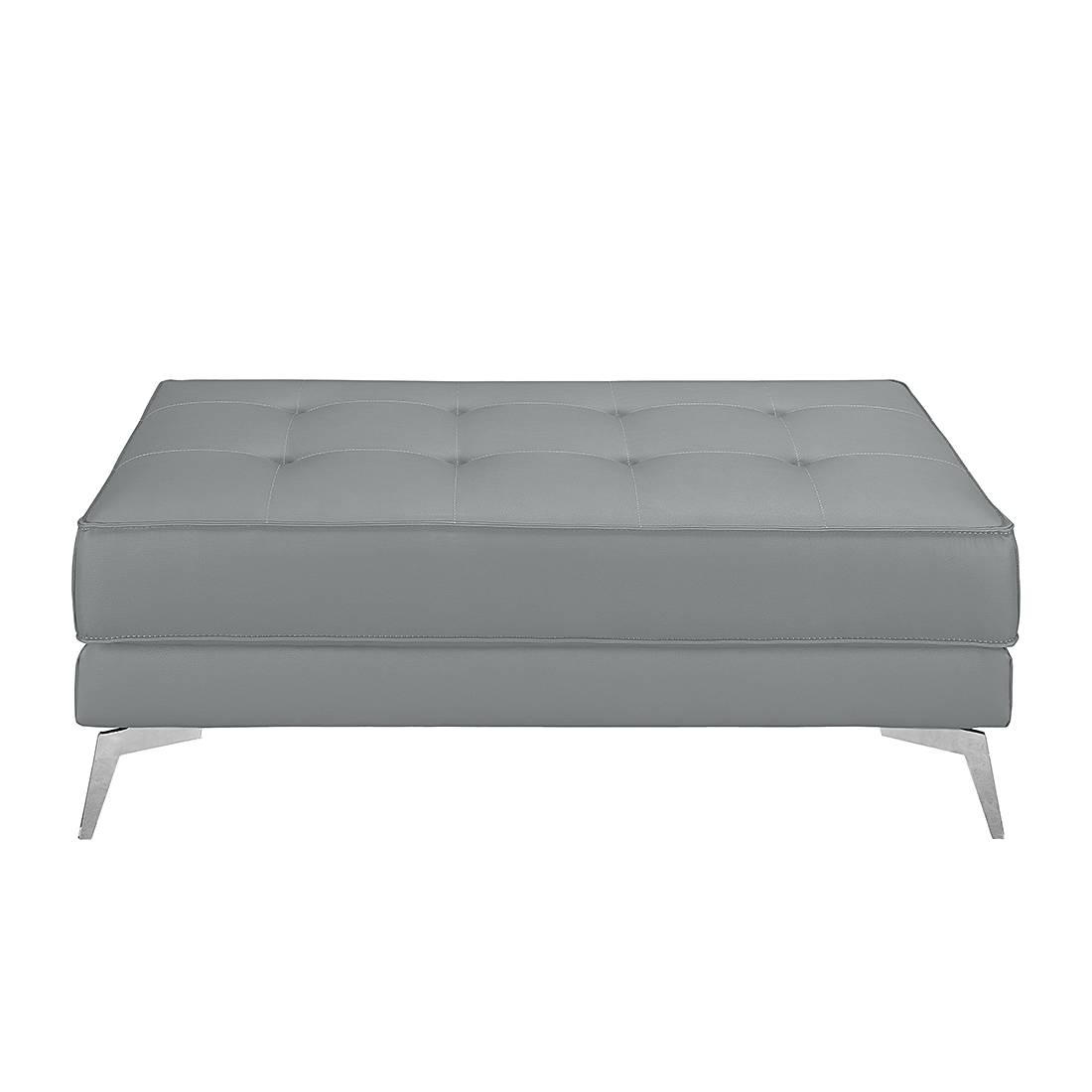 home24 loftscape Hockerbank Walden Grau Kunstleder 120x43x60 cm (BxHxT) Modern
