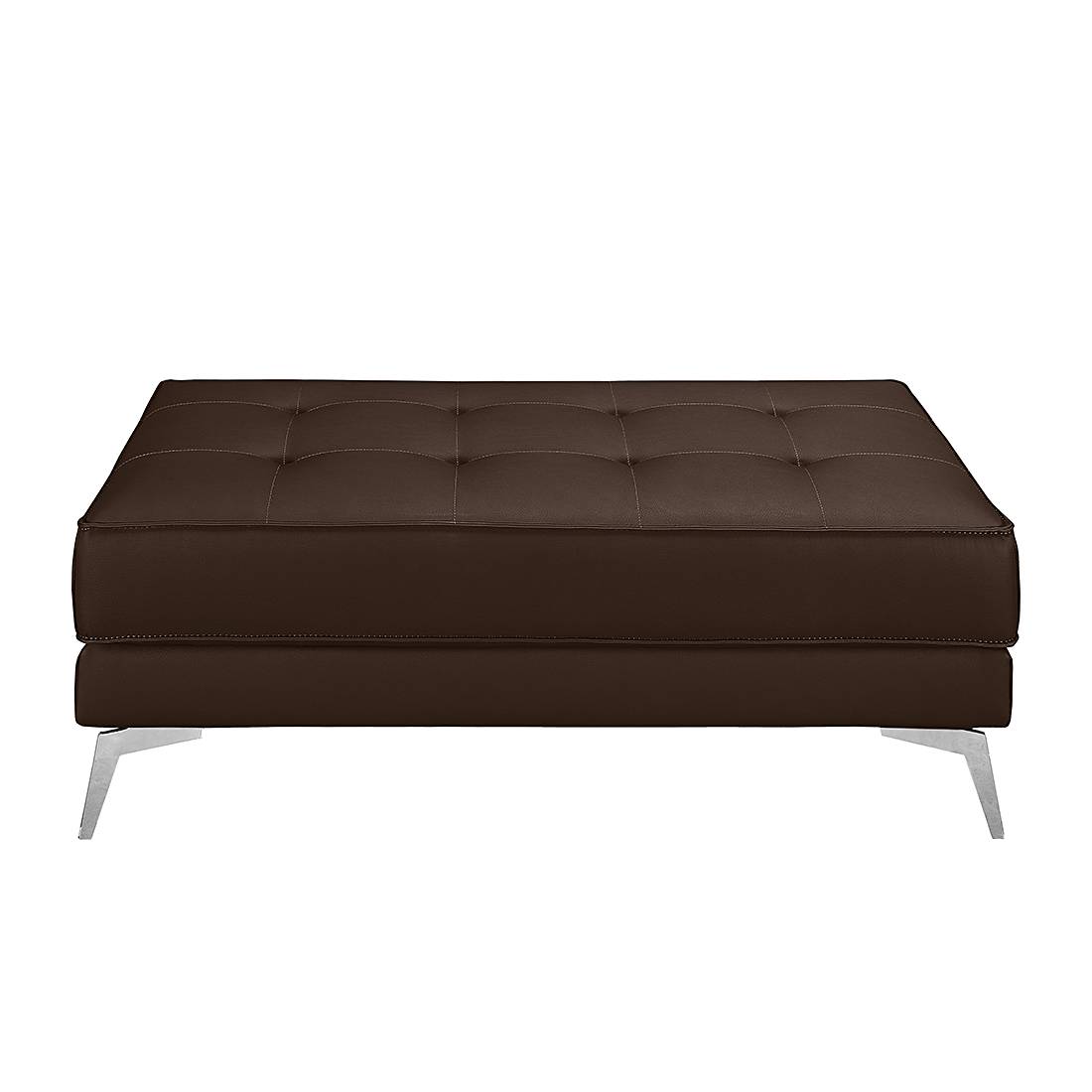 home24 loftscape Hockerbank Walden Kaffeebraun Kunstleder 120x43x60 cm (BxHxT) Modern