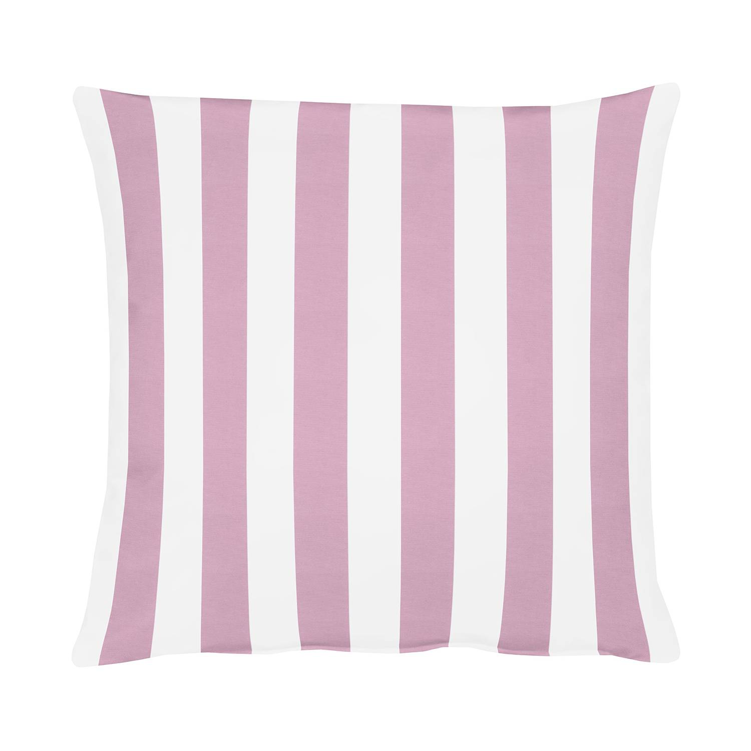 home24 Apelt Kissen Delfi Violett/Weiß 48x48 cm (BxH) Modern Gestreift Jacquardstoff
