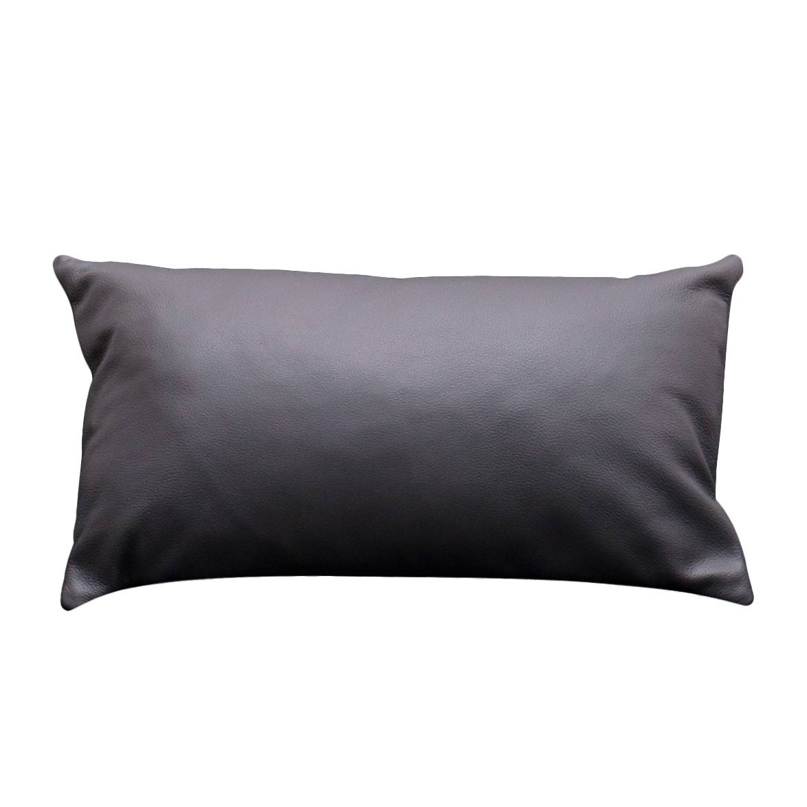 home24 Studio Copenhagen Kissen Houston Grau 44x24x12 cm (BxHxT) Modern Echtleder
