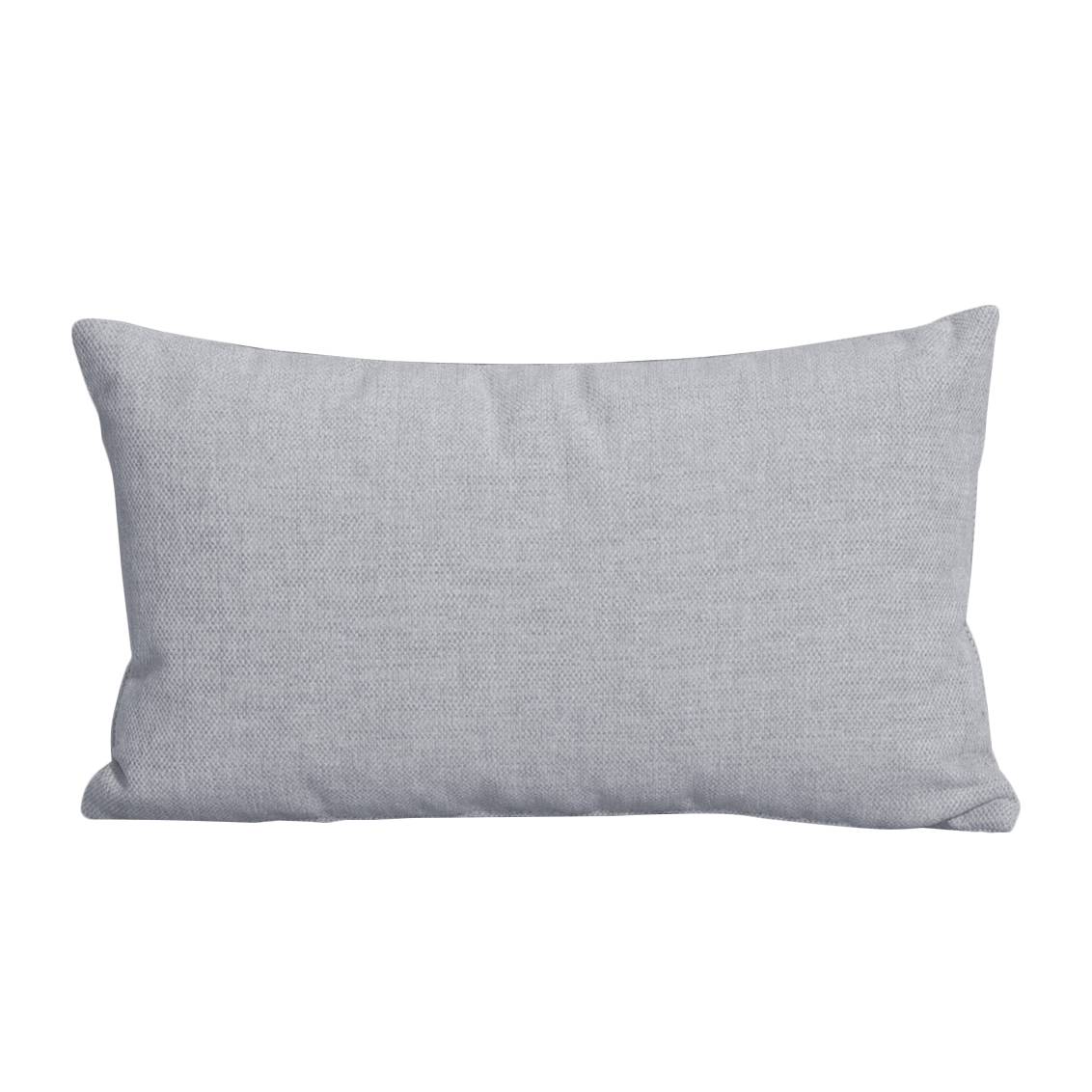 home24 Studio Copenhagen Kissen Houston Hellgrau 44x24x12 cm (BxHxT) Modern Webstoff