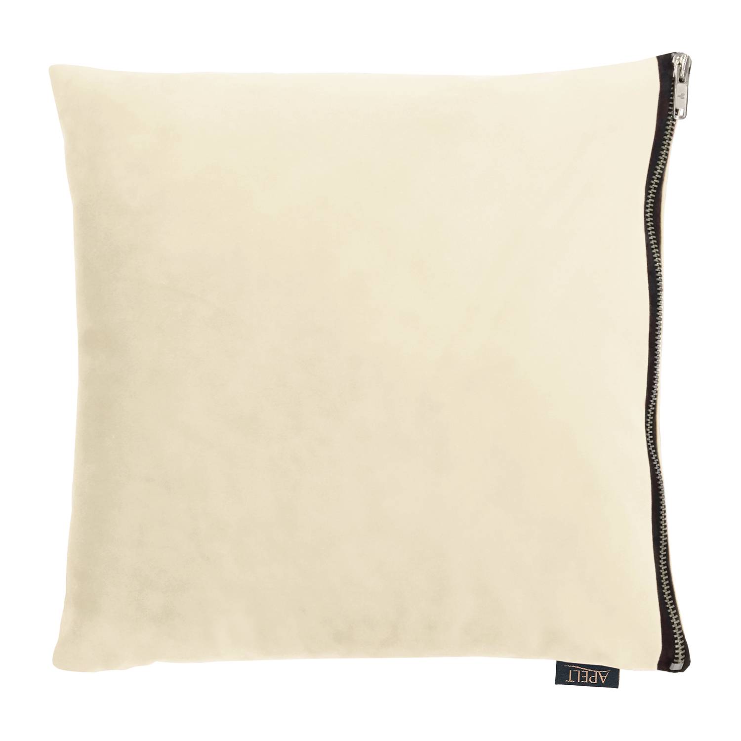 home24 Apelt Dekokissen Tassilo Hellbeige 45x45 cm (BxH) Modern Samtstoff