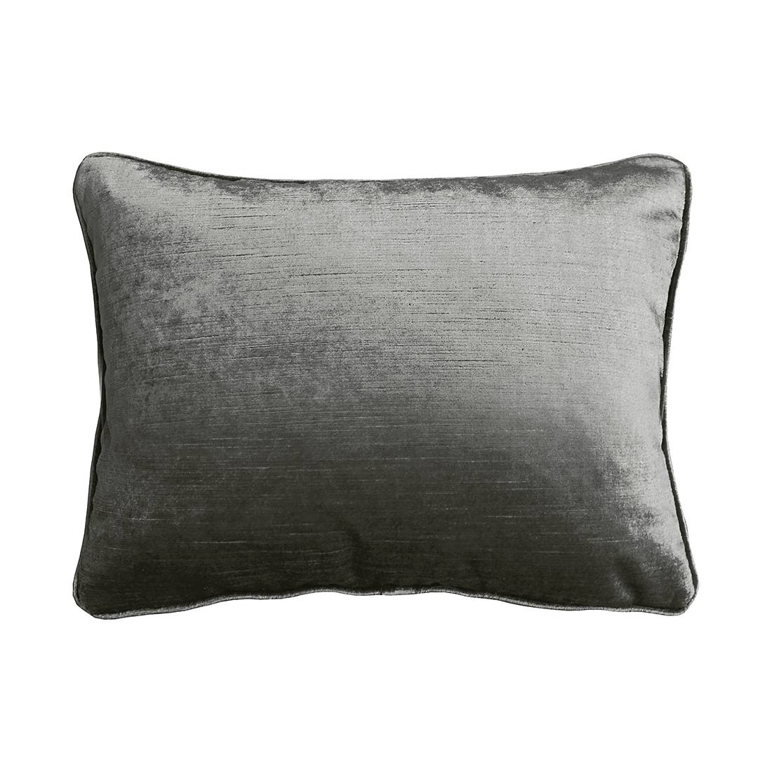 home24 Apelt Kissen Topas Anthrazit-Metallic 30x40 cm (BxH) Modern Samtstoff