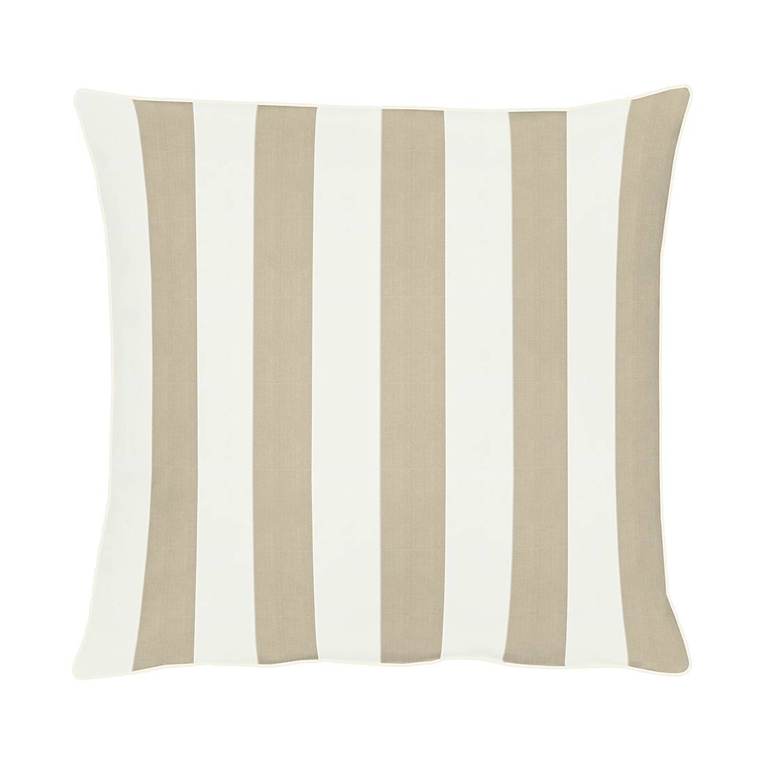 home24 Apelt Kissenbezug Delfi Beige 40x40 cm (BxH) Landhaus Gestreift Jacquardstoff