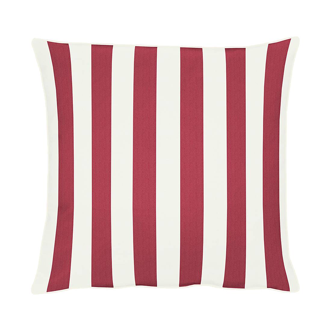 home24 Apelt Kissenbezug Delfi Rot 49x49 cm (BxH) Landhaus Gestreift Jacquardstoff