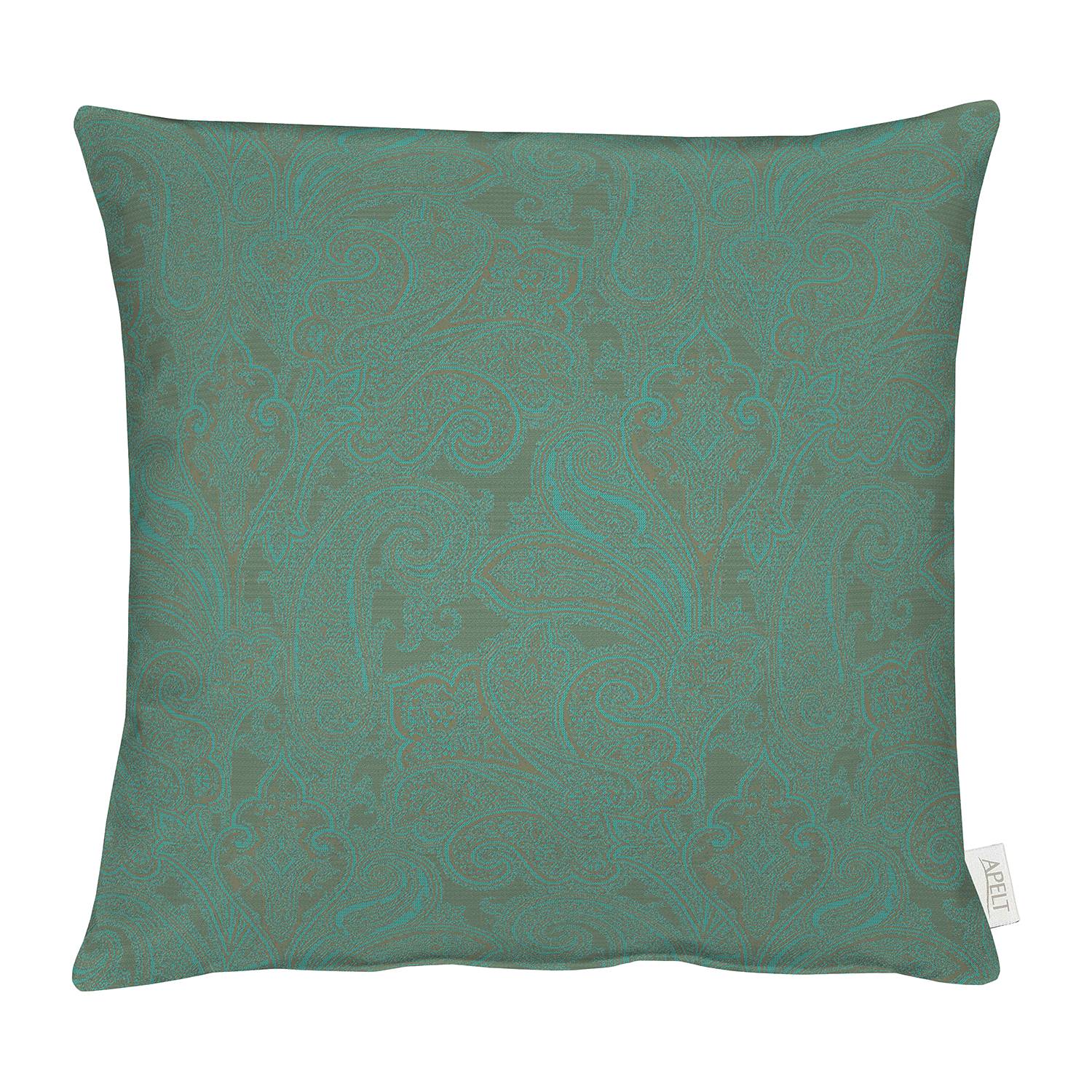 home24 Apelt Kissenhülle Joseni Türkisgrün 49x49 cm (BxH) Modern Paisley Design Webstoff