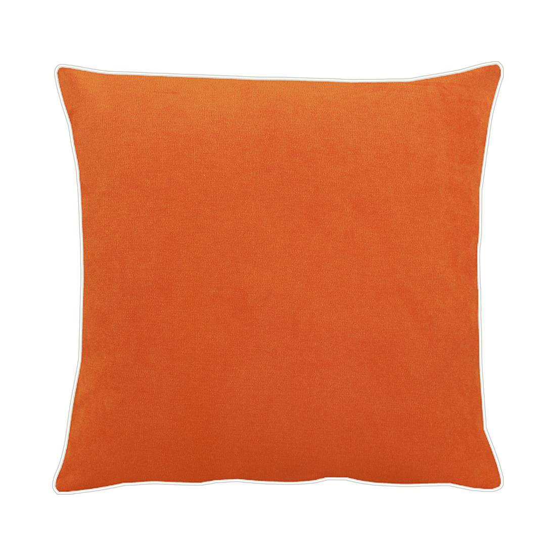 home24 Apelt Kissenbezug Tahiti Orange 46x46 cm (BxH) Modern Samtstoff