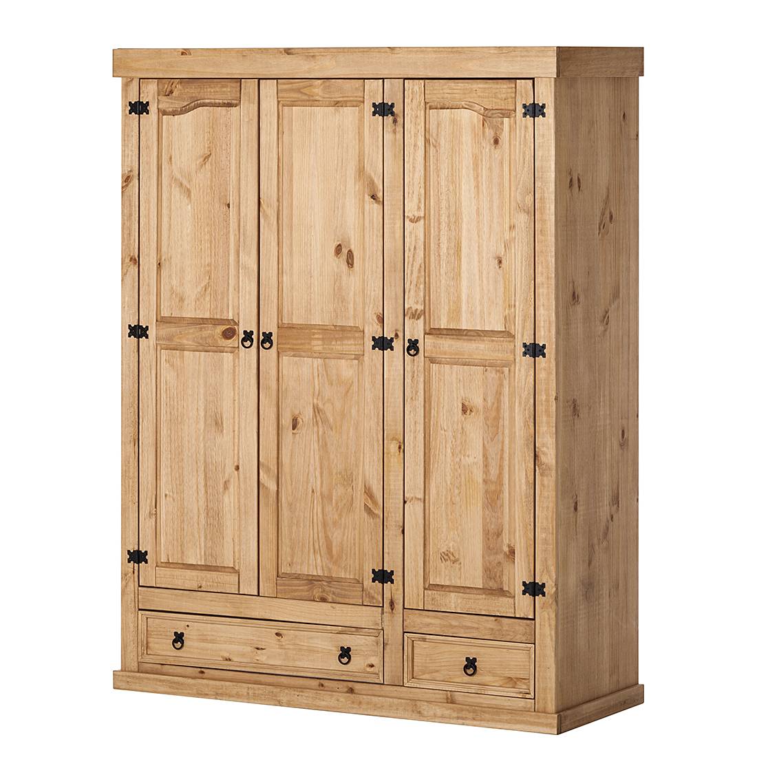 goedkoop Draaideurkast Finca Rustica II Massief grenenhout 154cm 3 deurs Maison Belfort