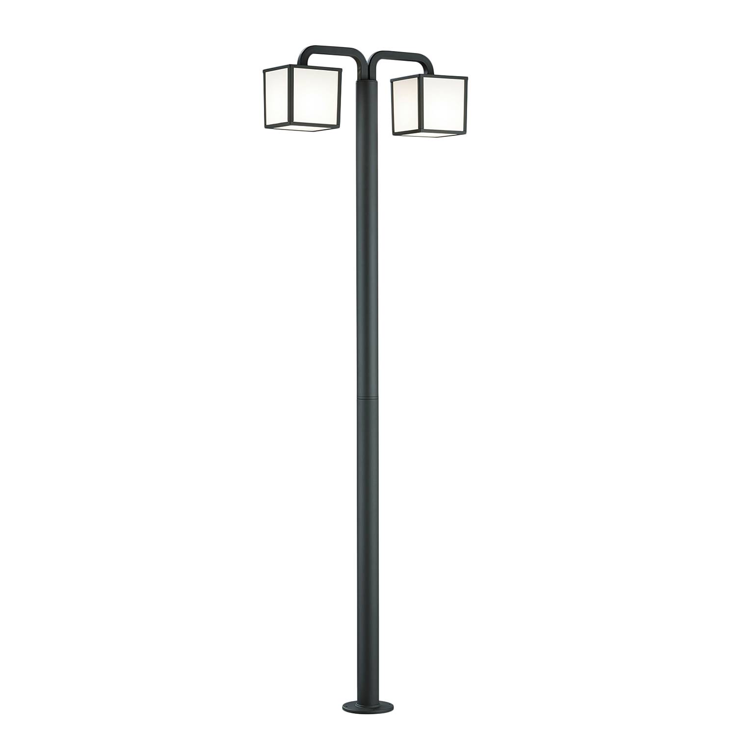  LED-Außenleuchte CUBANGO von TRIO Aluminium/Kunststoff 2-flammig