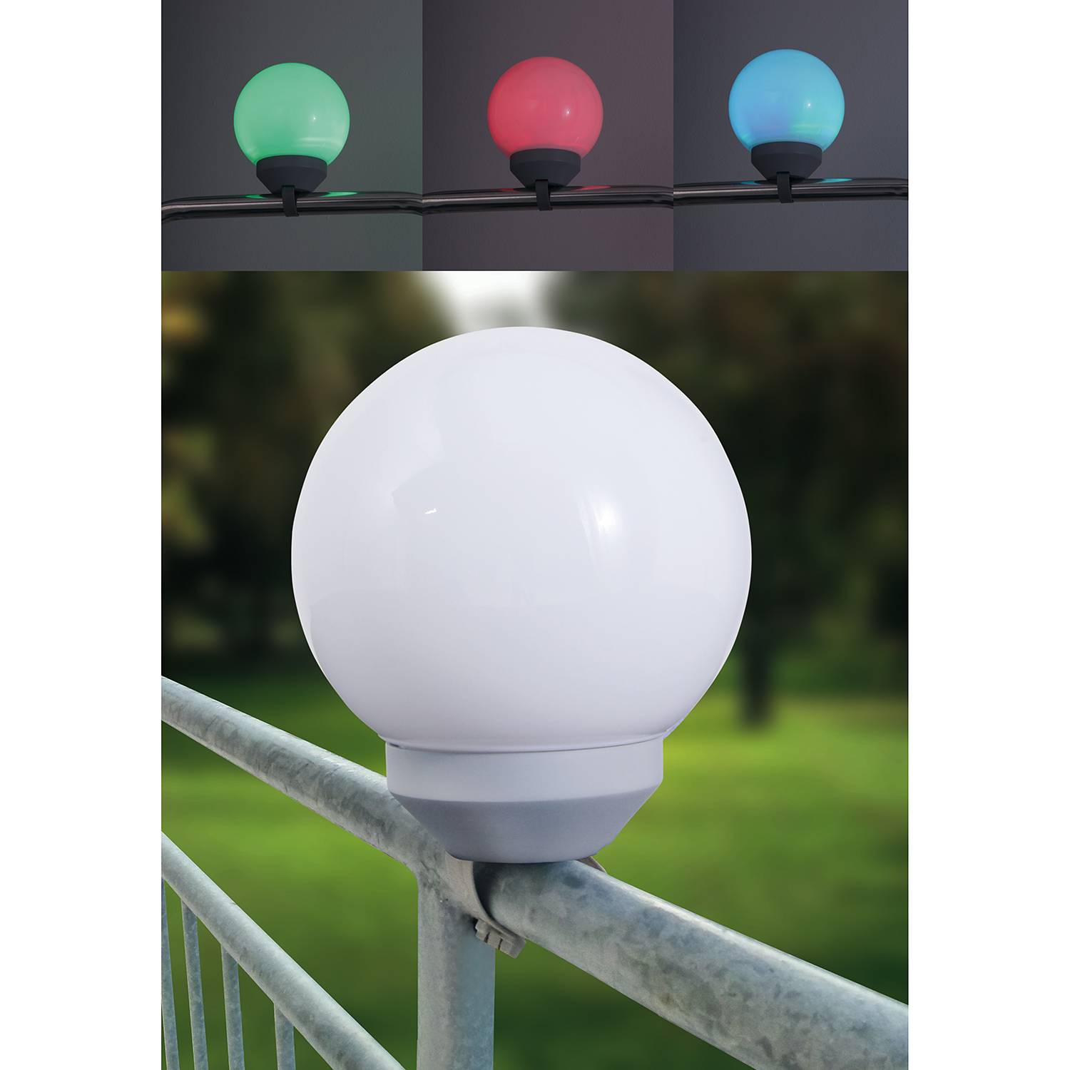 home24 LED Solar-Kugelleuchte Farbwechsler