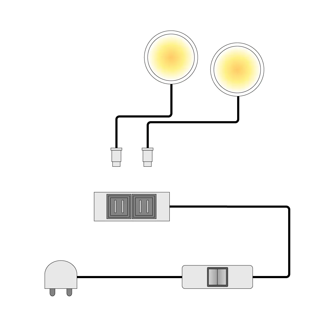 (3er-Set) Sparkle LED-Spotbeleuchtung