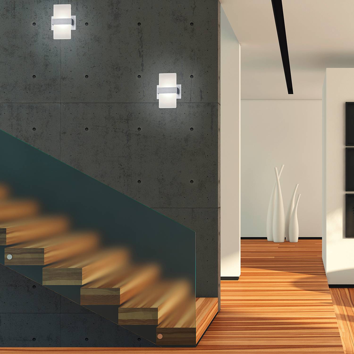 Wandlampen Flur Wohnzimmer 2er Set Trio Led Wandleuchten Platon