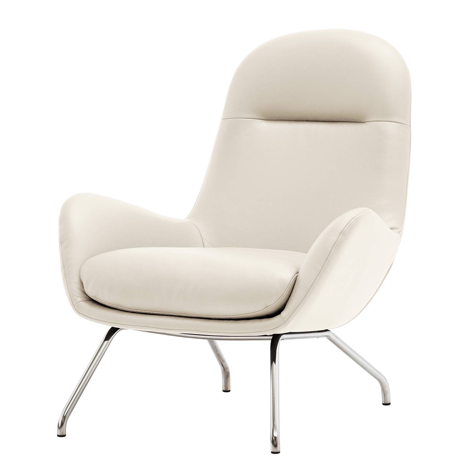 goedkoop Loungefauteuil Lannister echt leer Echt leer Neka Crèmekleurig Studio Copenhagen