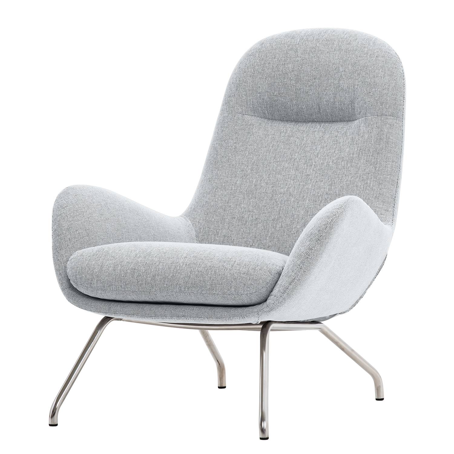 goedkoop Loungefauteuil Lannister geweven stof Stof Anda II Zilverkleurig Studio Copenhagen