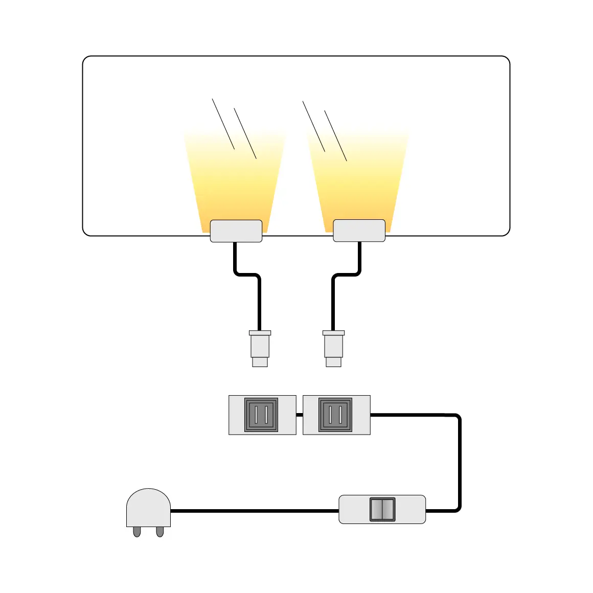 LED-Vitrinenbeleuchtung Ledigos (2er-Set