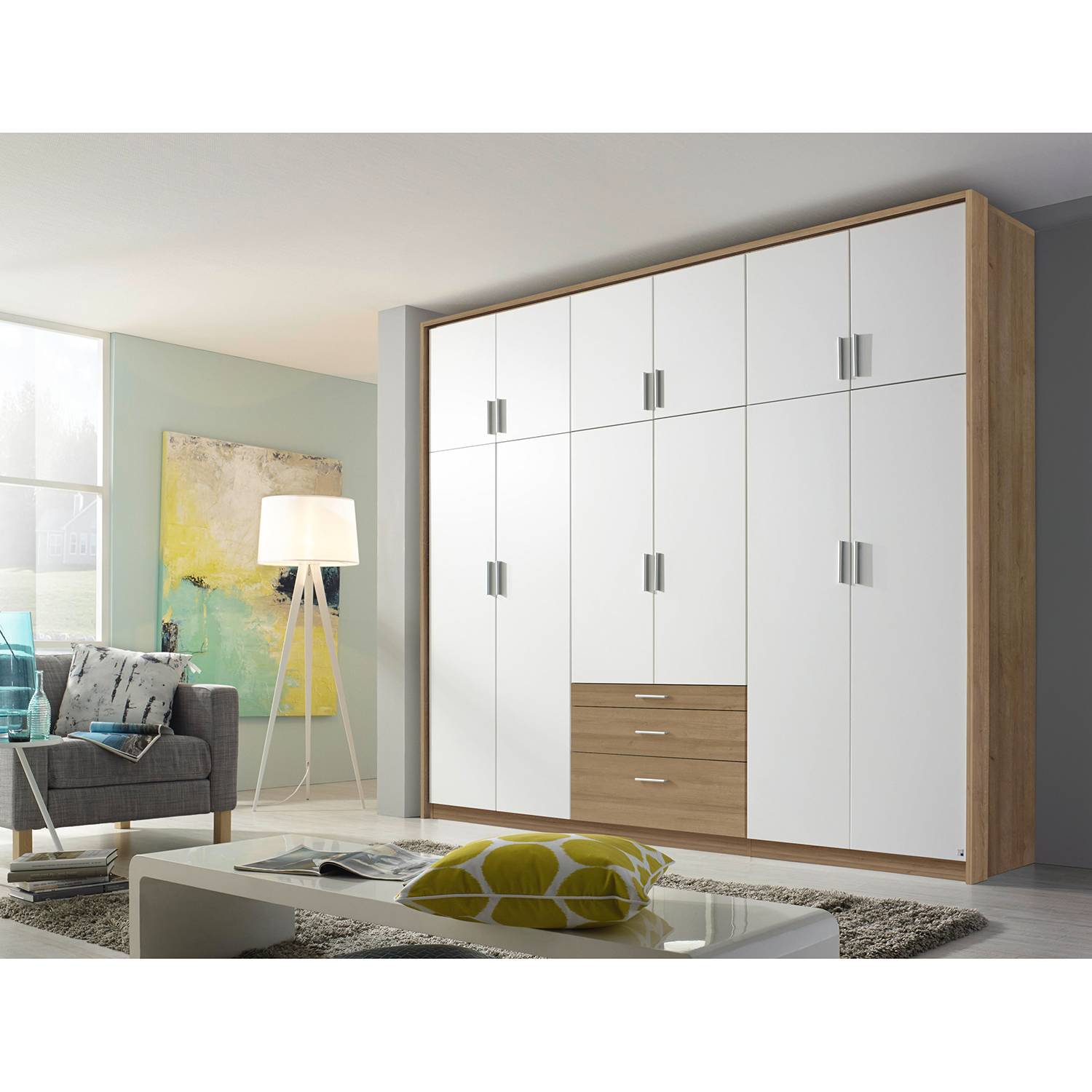 home24 Rauch Passepartout Hildesheim Eiche Sonoma Dekor 275x231x56 cm (BxHxT) Spanplatte Modern