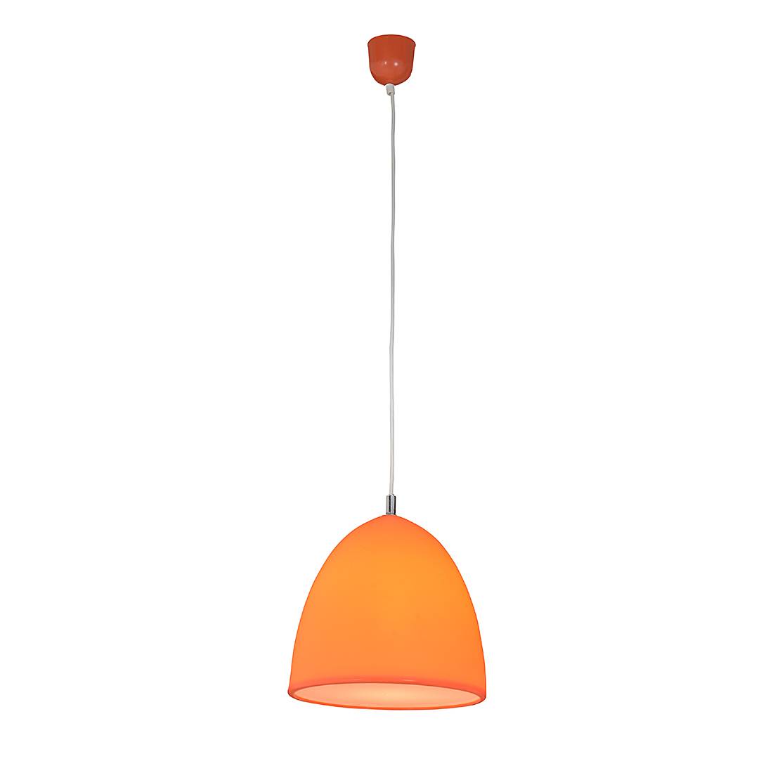 home24 Näve Pendelleuchte Tepsa 1-flammig Orange Silikon Modern 25x25x25 cm (BxHxT) E27