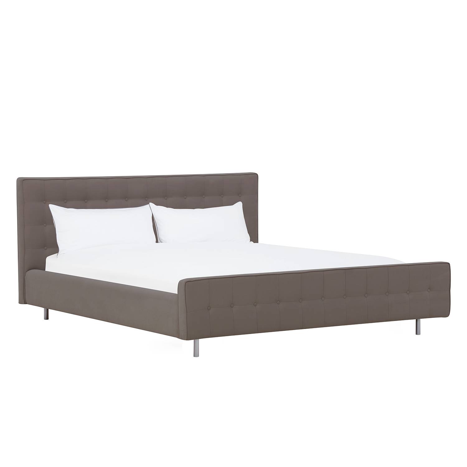 goedkoop Gestoffeerd bed Chelsea 140 x 200cm Stof Valona Beige Fredriks