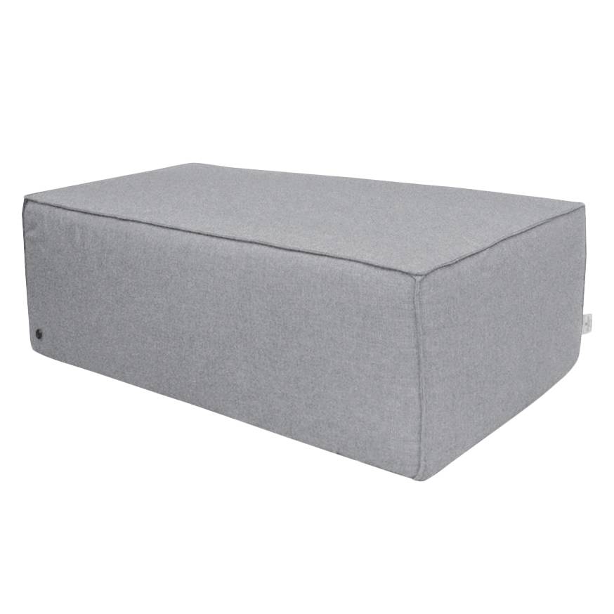 home24 Polsterhocker Big Cube Webstoff