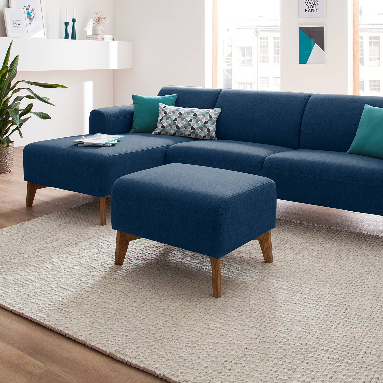 Polsterhocker Bora II Webstoff