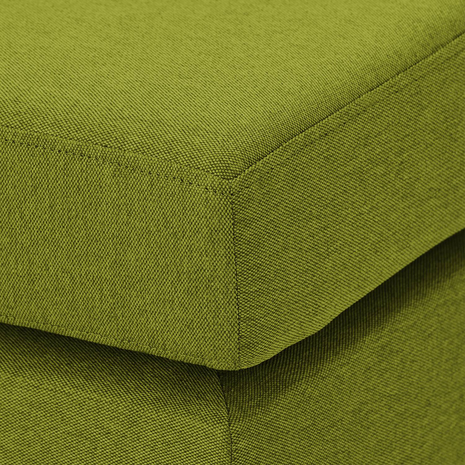 Polsterhocker PORTOBELLO Webstoff - Limette - Kufen