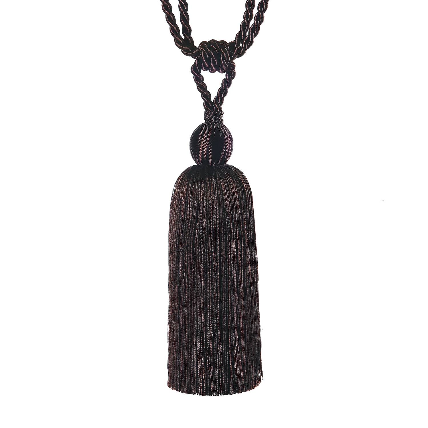 home24 Gerster Raffhalter Gia Dunkelbraun 80 cm Breite Mischgewebe