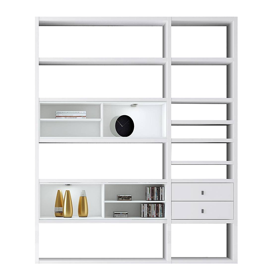 Jetzt bei Home24: Bücherregal von loftscape | home24.at EEK A+, Regal Emporior II RGB LED Beleuchtung Hochglanz