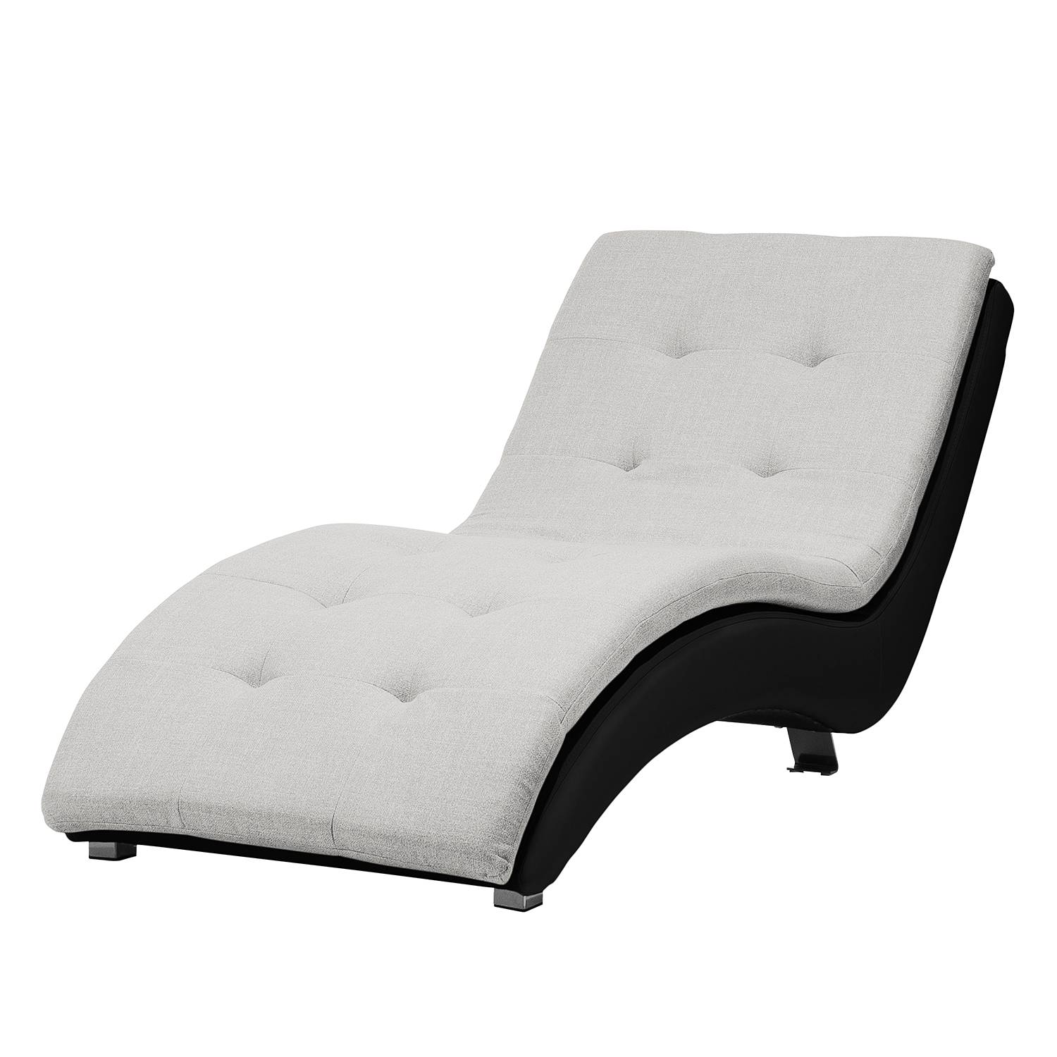 goedkoop Ligfauteuil Mortana structuurstof kunstleer Graniet zwart Fredriks