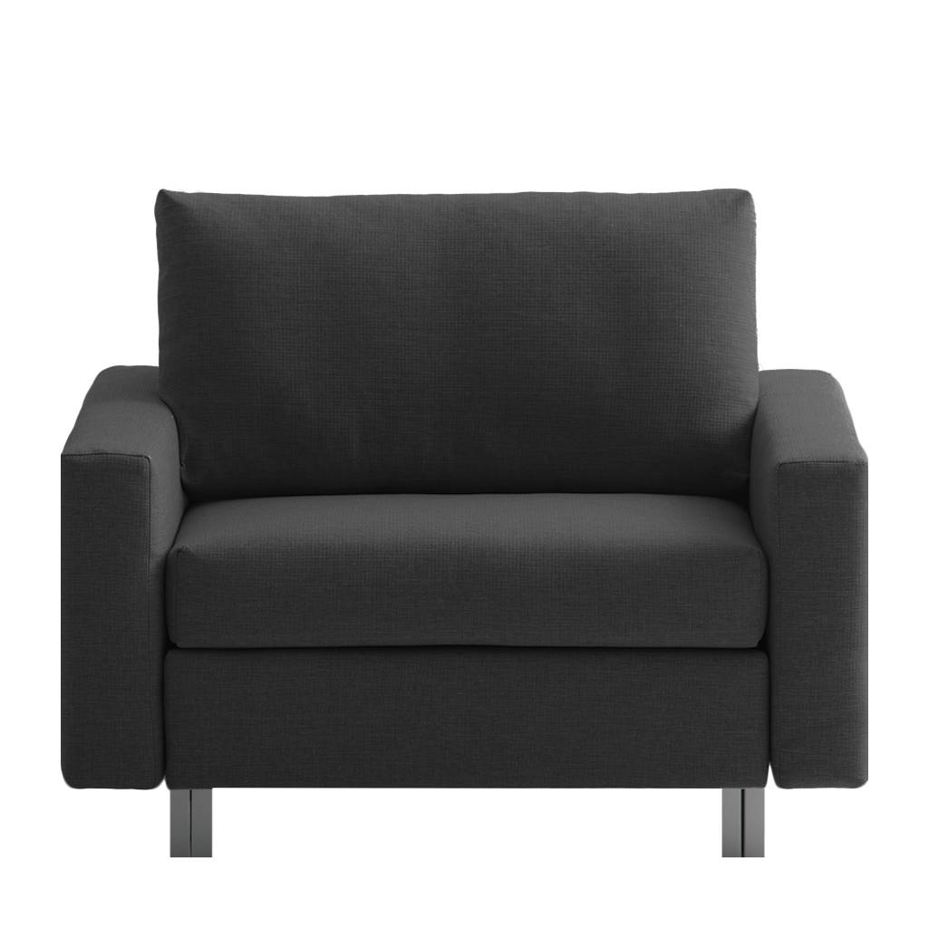 home24 chillout by Franz Fertig Schlafsessel Aura Anthrazit Webstoff mit Schlaffunktion 106x87x90 cm (BxHxT)
