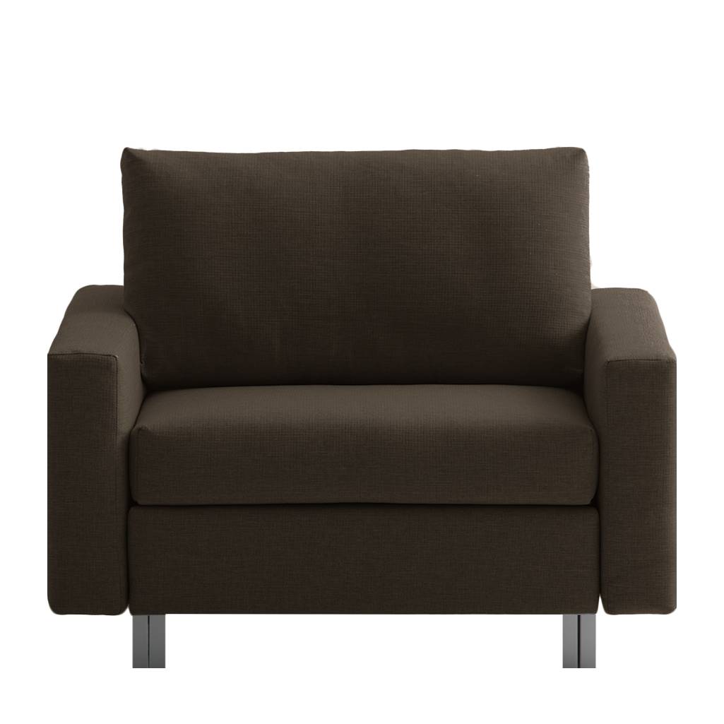 home24 chillout by Franz Fertig Schlafsessel Aura Braun Webstoff mit Schlaffunktion 106x87x90 cm (BxHxT)