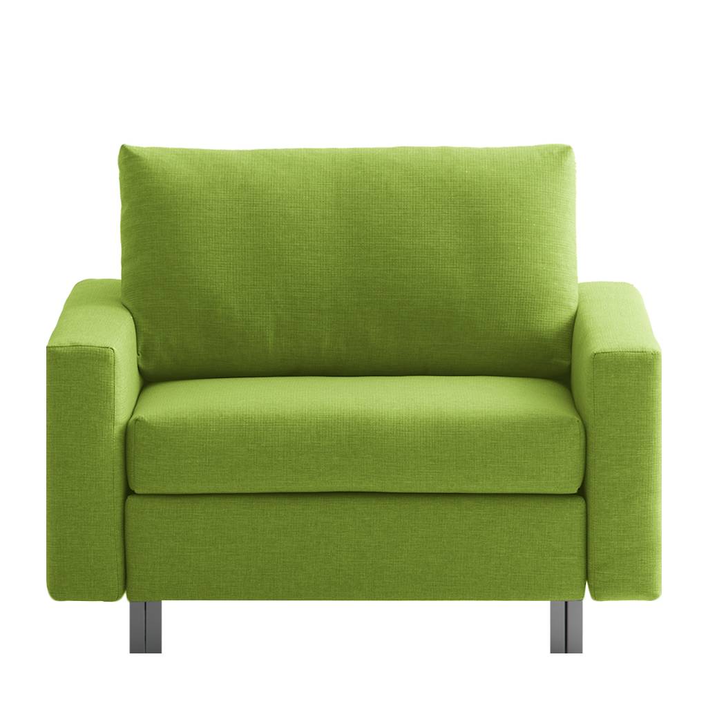 home24 chillout by Franz Fertig Schlafsessel Aura Grün Webstoff mit Schlaffunktion 106x87x90 cm (BxHxT)