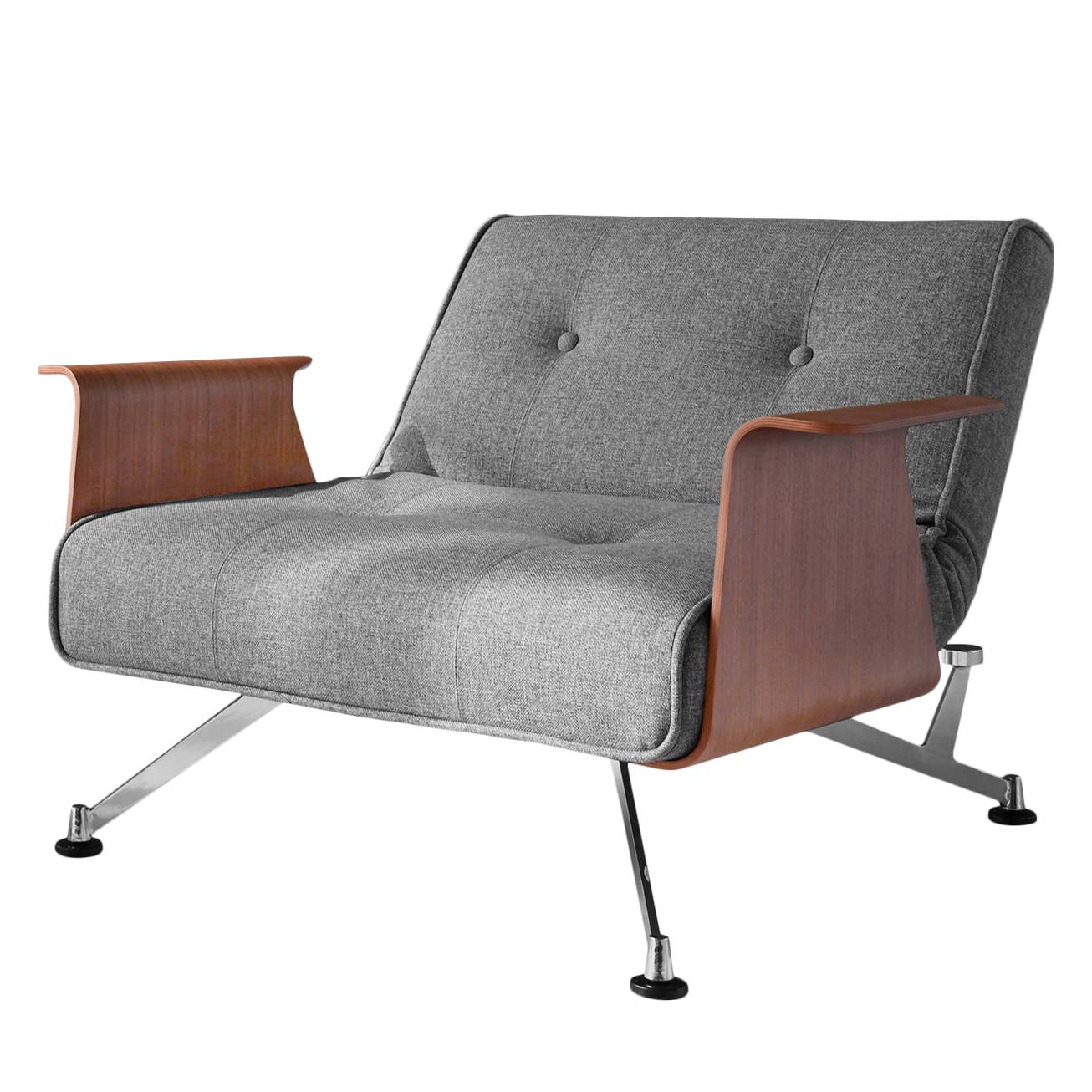 goedkoop Fauteuil Clubber geweven stof grijs Innovation Möbel