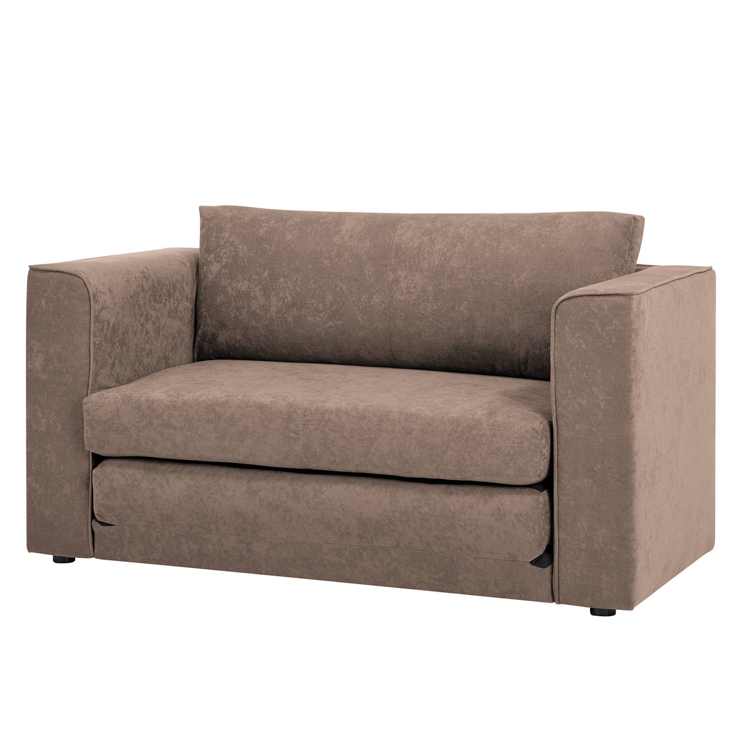 goedkoop Slaapfauteuil Stormi geweven stof Lichtbruin Fredriks