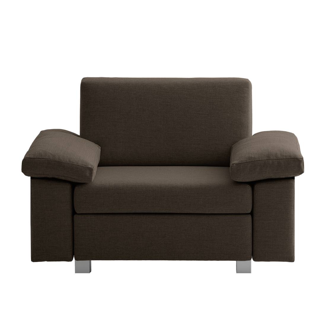 home24 chillout by Franz Fertig Schlafsessel Plaza Braun Webstoff mit Schlaffunktion/Bettkasten 118x78x82 cm (BxHxT)
