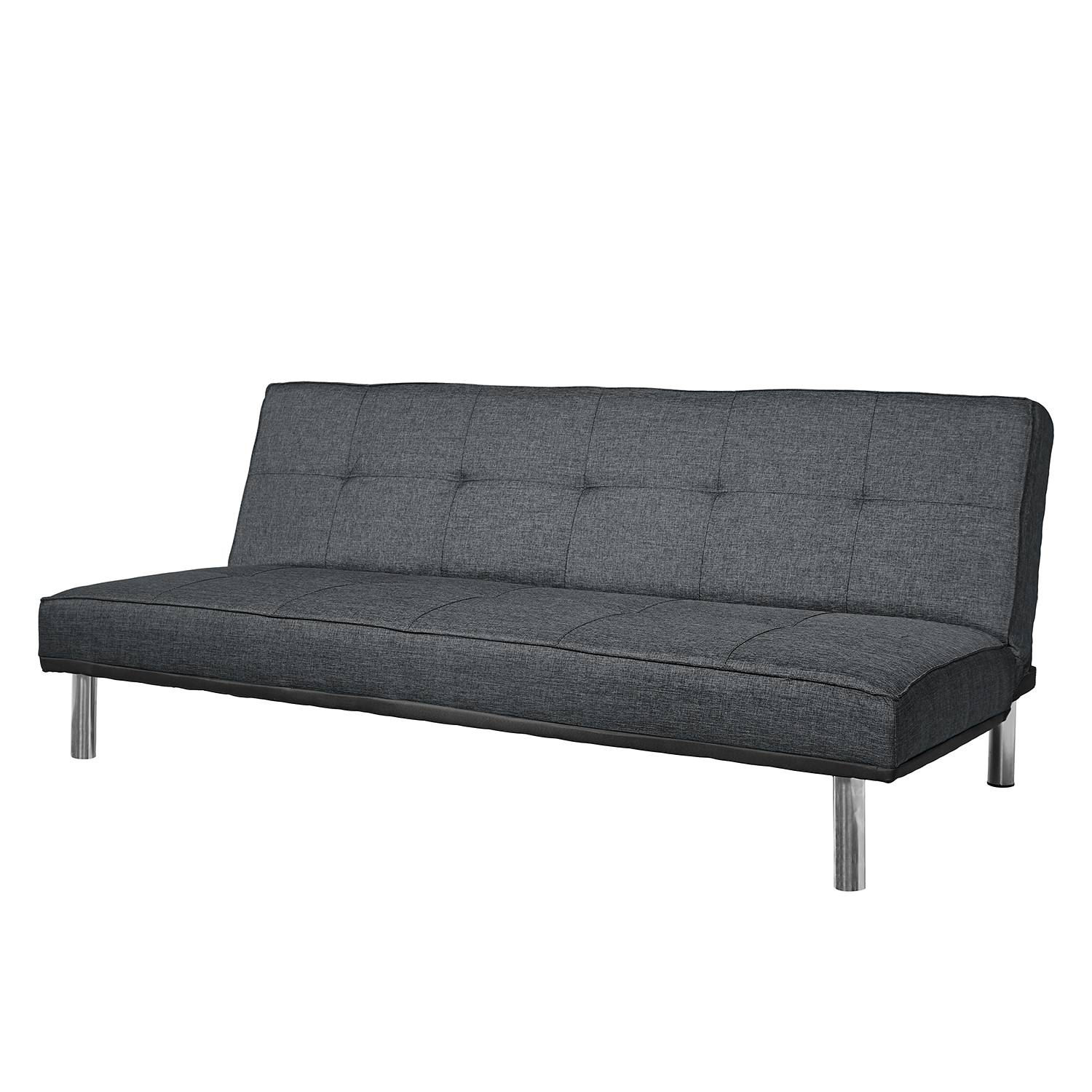goedkoop Slaapbank Calow geweven stof licht antracietkleurig reconcept