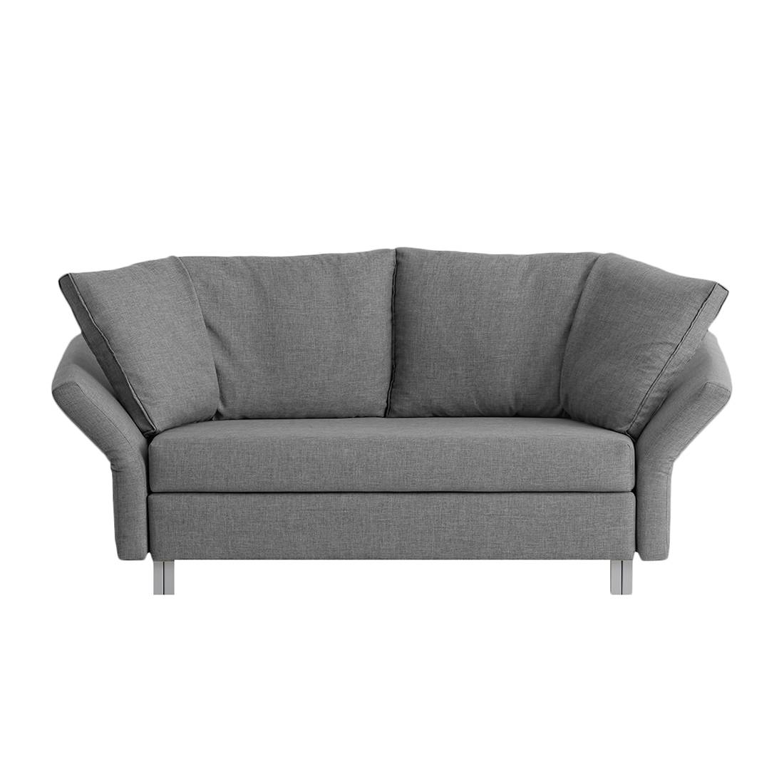 home24 chillout by Franz Fertig Schlafsofa Florenz 2-Sitzer Grau Webstoff 156x87x90 cm (BxHxT) mit Schlaffunktion Modern