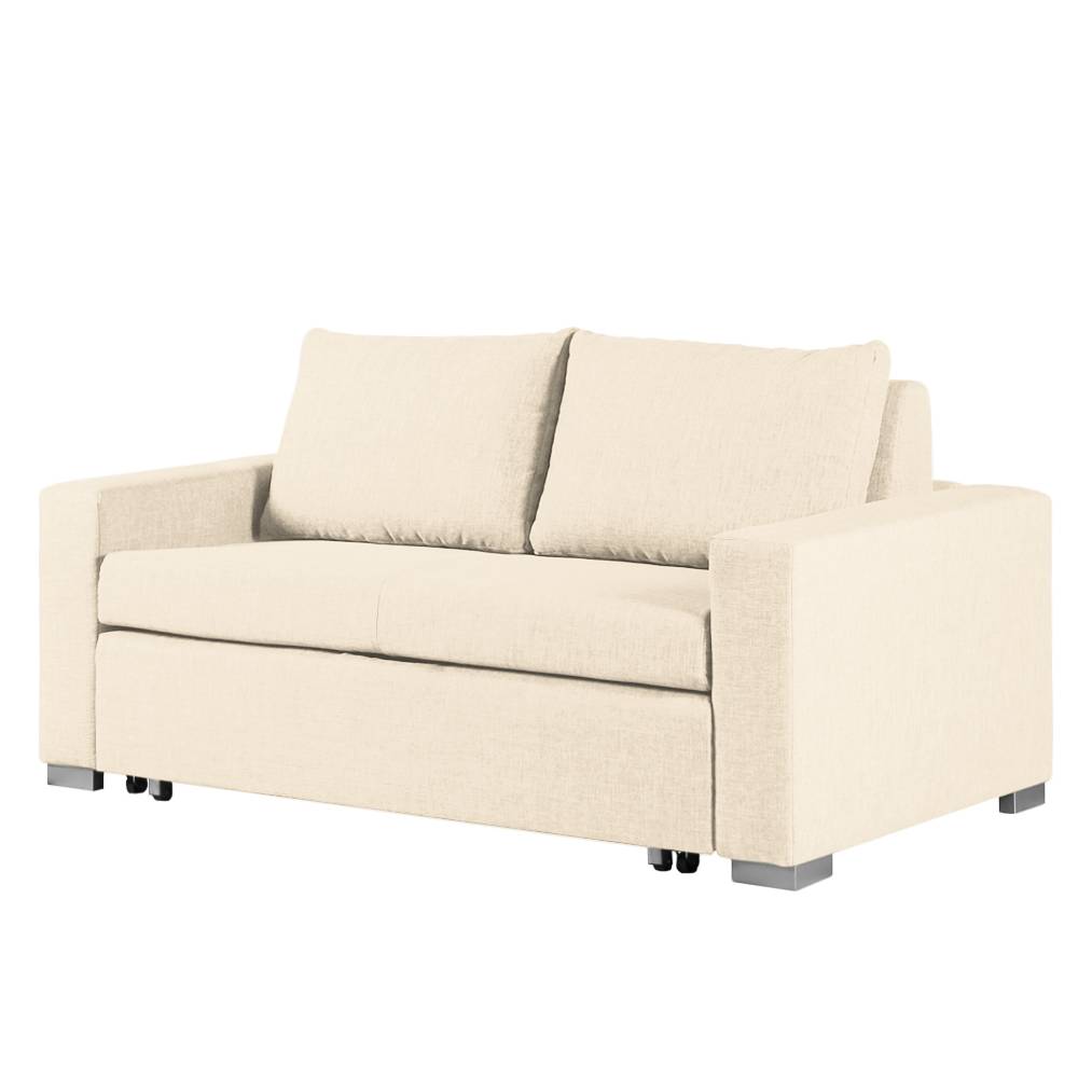 goedkoop Slaapbank Latina geweven stof 150cm Stof Doran Crèmekleurig mooved