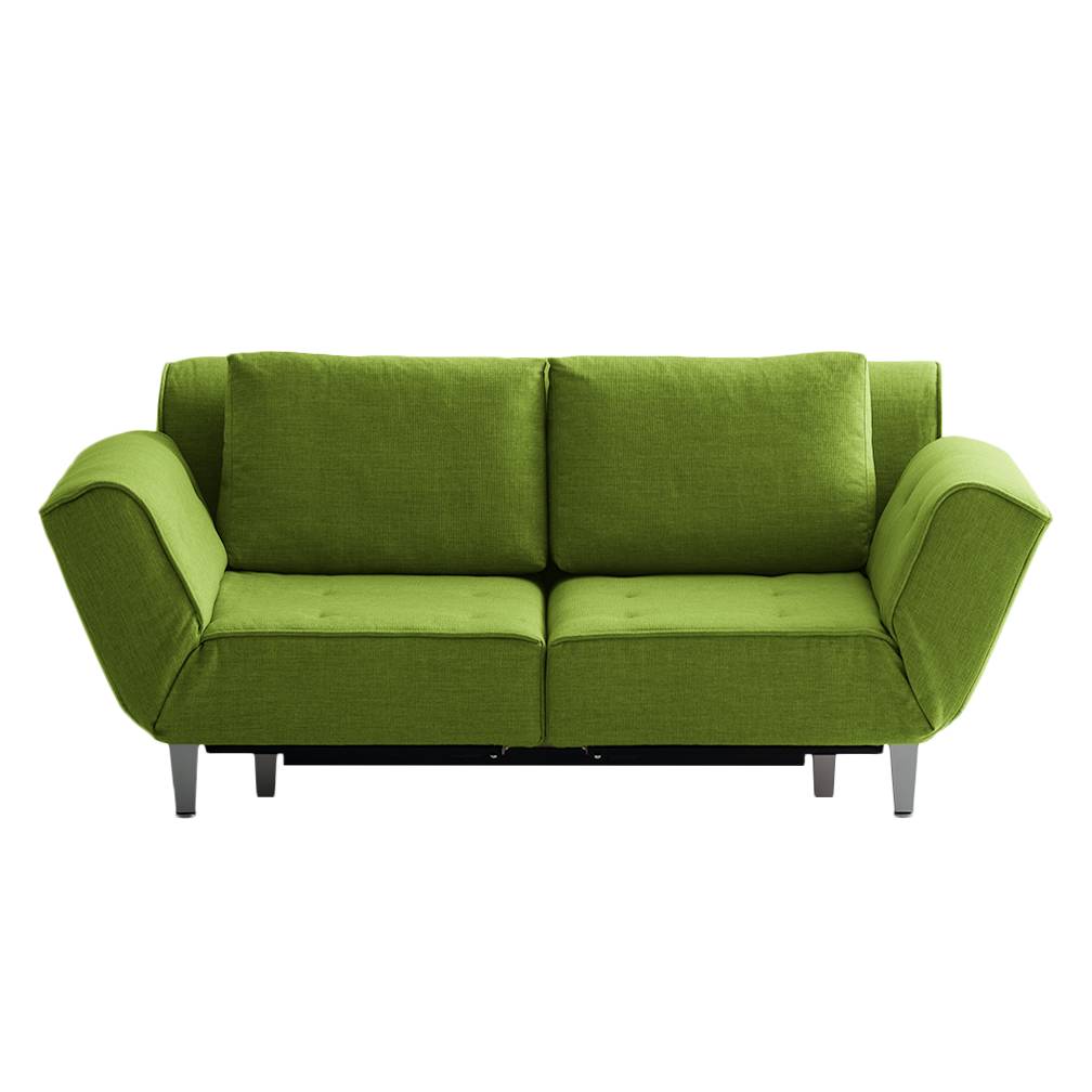 home24 chillout by Franz Fertig Schlafsofa Leo 2-Sitzer Grün Webstoff 258x85x108 cm (BxHxT) mit Schlaffunktion Modern
