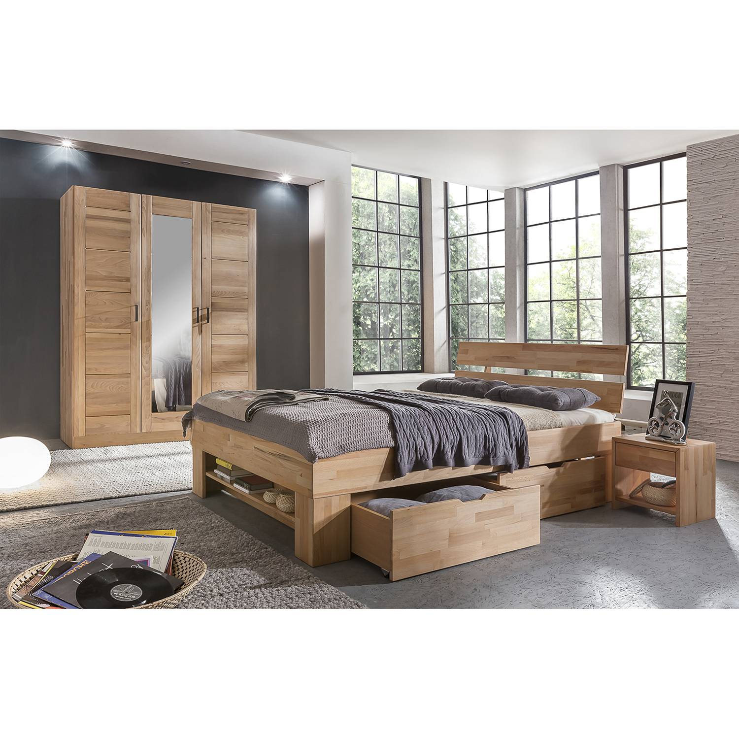 Home24: Modernes Ars Natura Schlafzimmerset