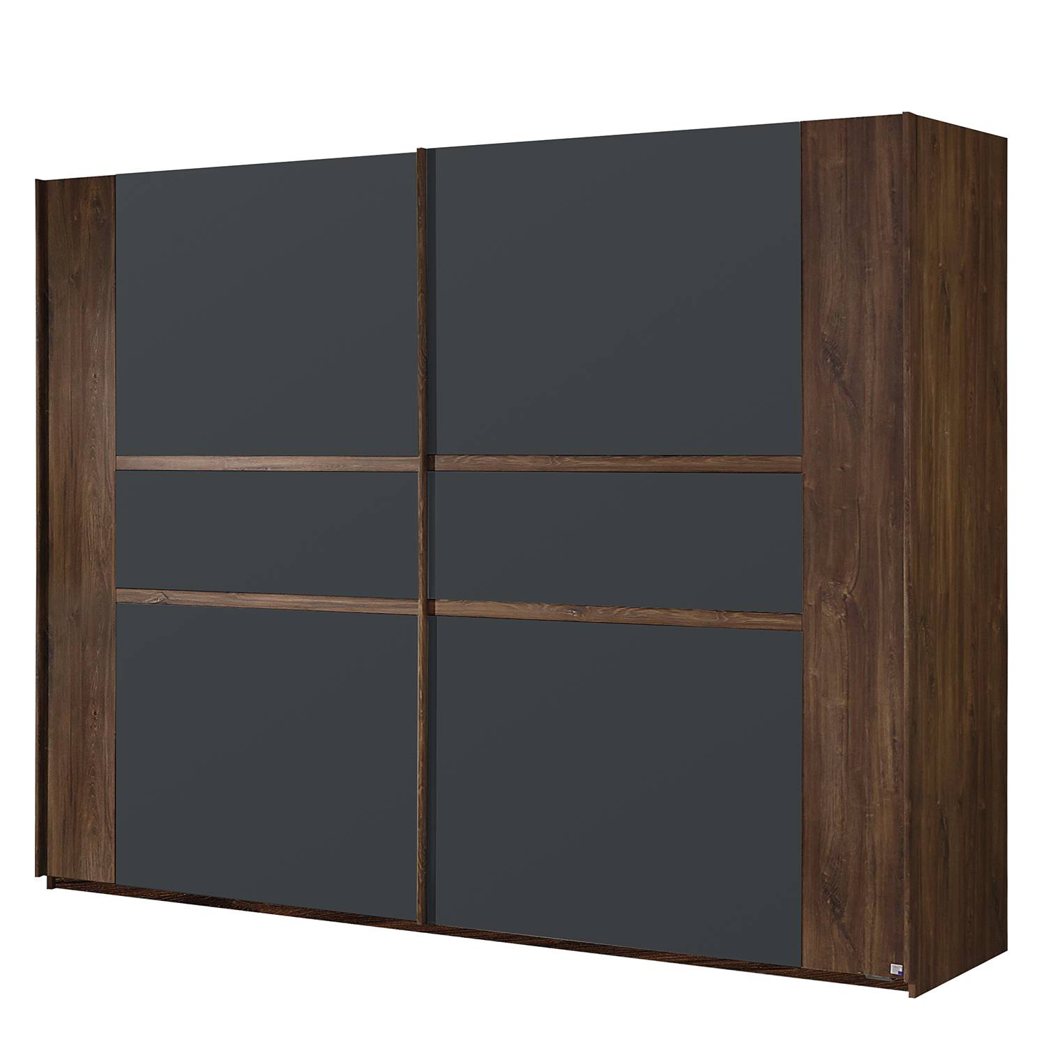 goedkoop Zweefdeurkast Bernau Metallic grijs 226cm 2 deurs Rauch Packs