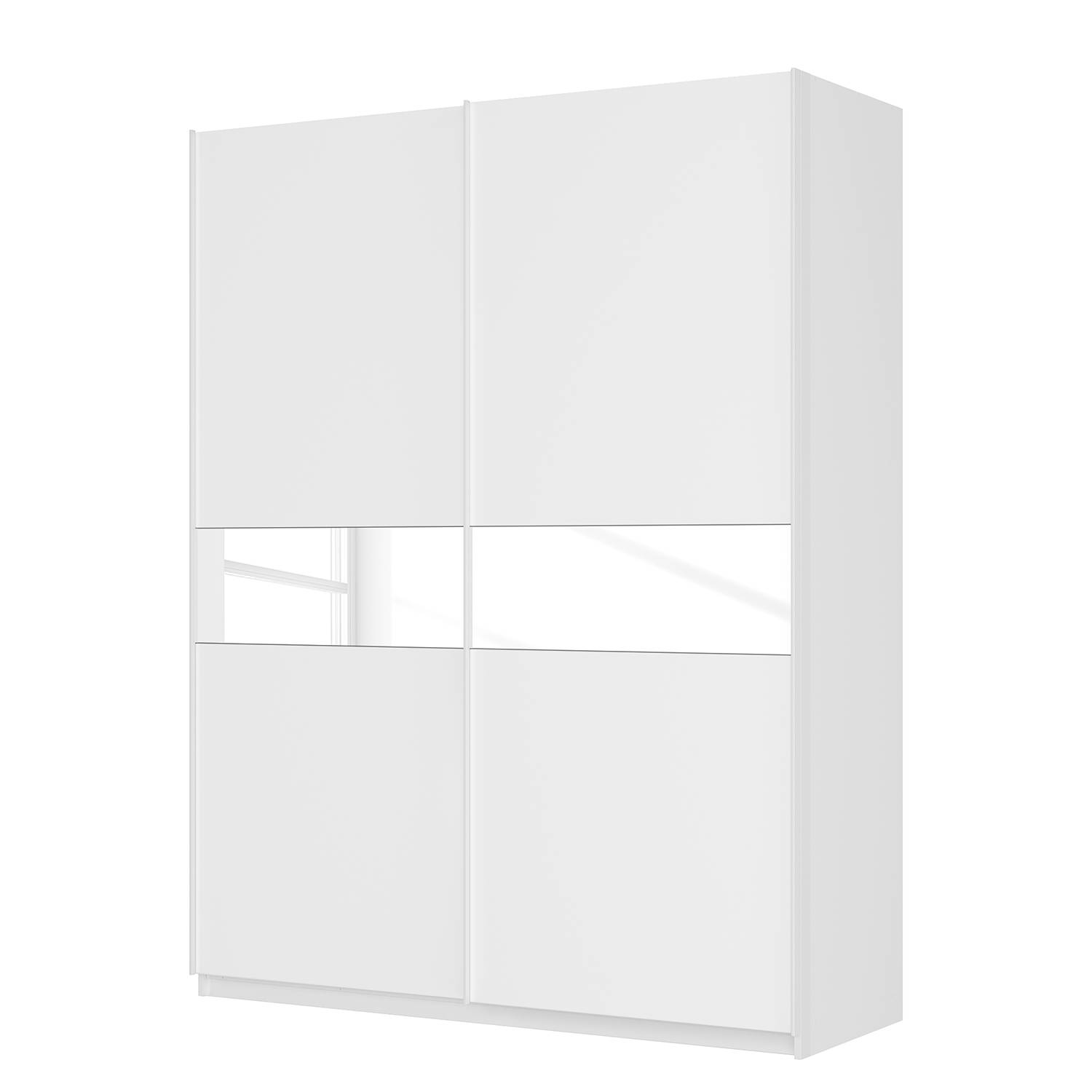 goedkoop Zweefdeurkast Skøp alpinewit wit glas 181cm 181cm 2 deurs 236cm Basic Skop