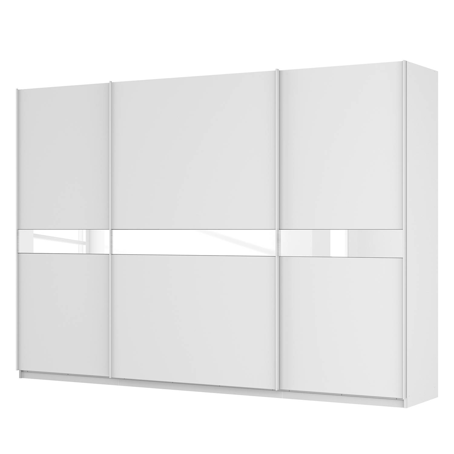 goedkoop Zweefdeurkast Skøp alpinewit wit glas 181cm 315cm 3 deurs 222cm Premium Skop