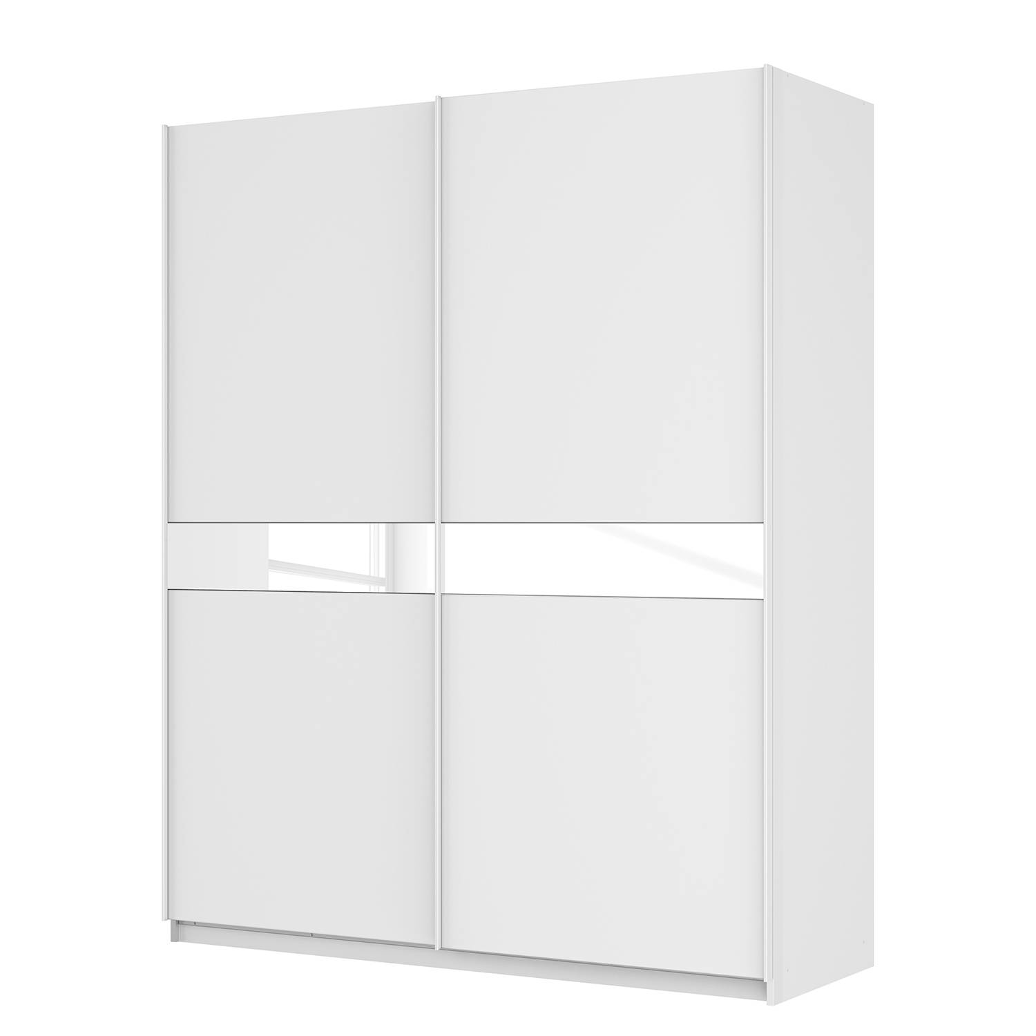 goedkoop Zweefdeurkast Skøp alpinewit wit mat glas 181cm 2 deurs 222cm Premium Skop