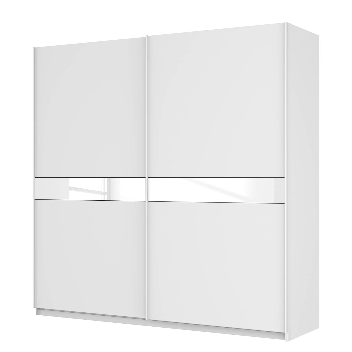 goedkoop Zweefdeurkast Skøp alpinewit wit mat glas 225cm 2 deurs 222cm Comfort Skop