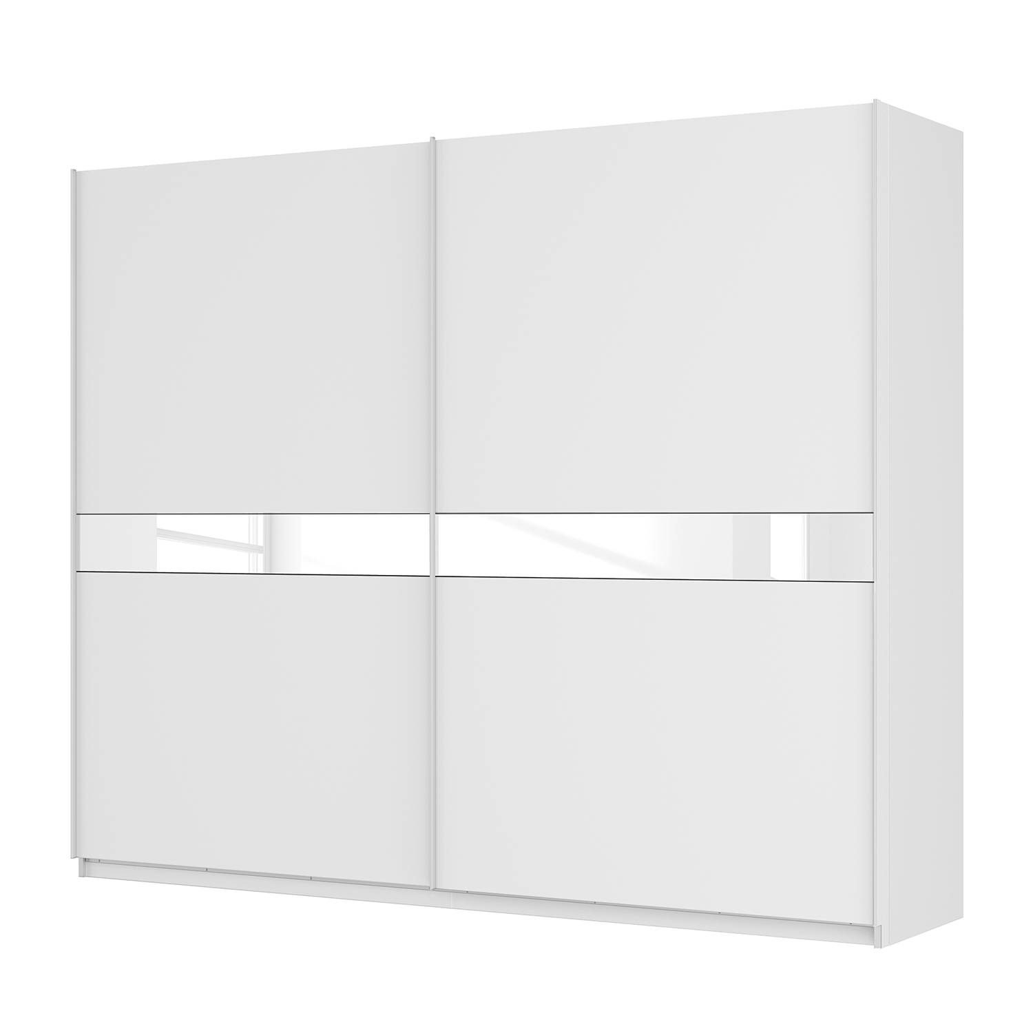 goedkoop Zweefdeurkast Skøp alpinewit wit mat glas 270cm 2 deurs 222cm Premium Skop
