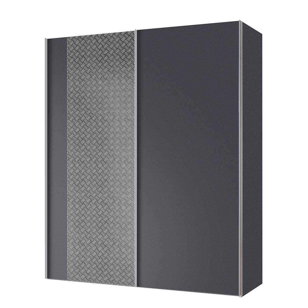 goedkoop Zweefdeurkast Cando Grijs Grafiet 150cm 2 deurs Express Mobel