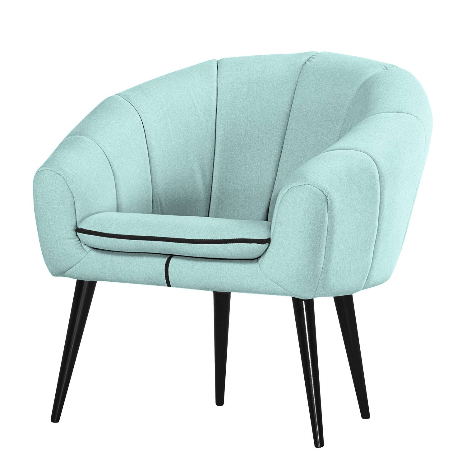 goedkoop Fauteuil Buttlar geweven stof Pastelblauw Norrwood