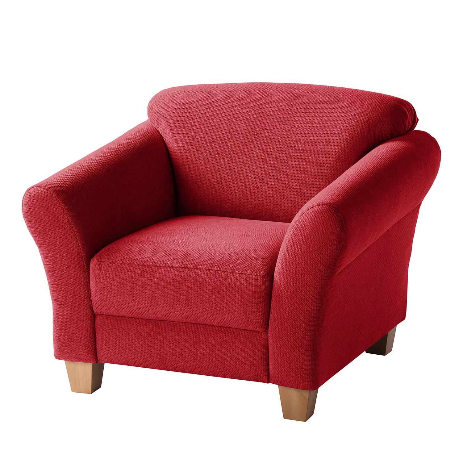 goedkoop Fauteuil Cebu geweven stof Rood Maison Belfort
