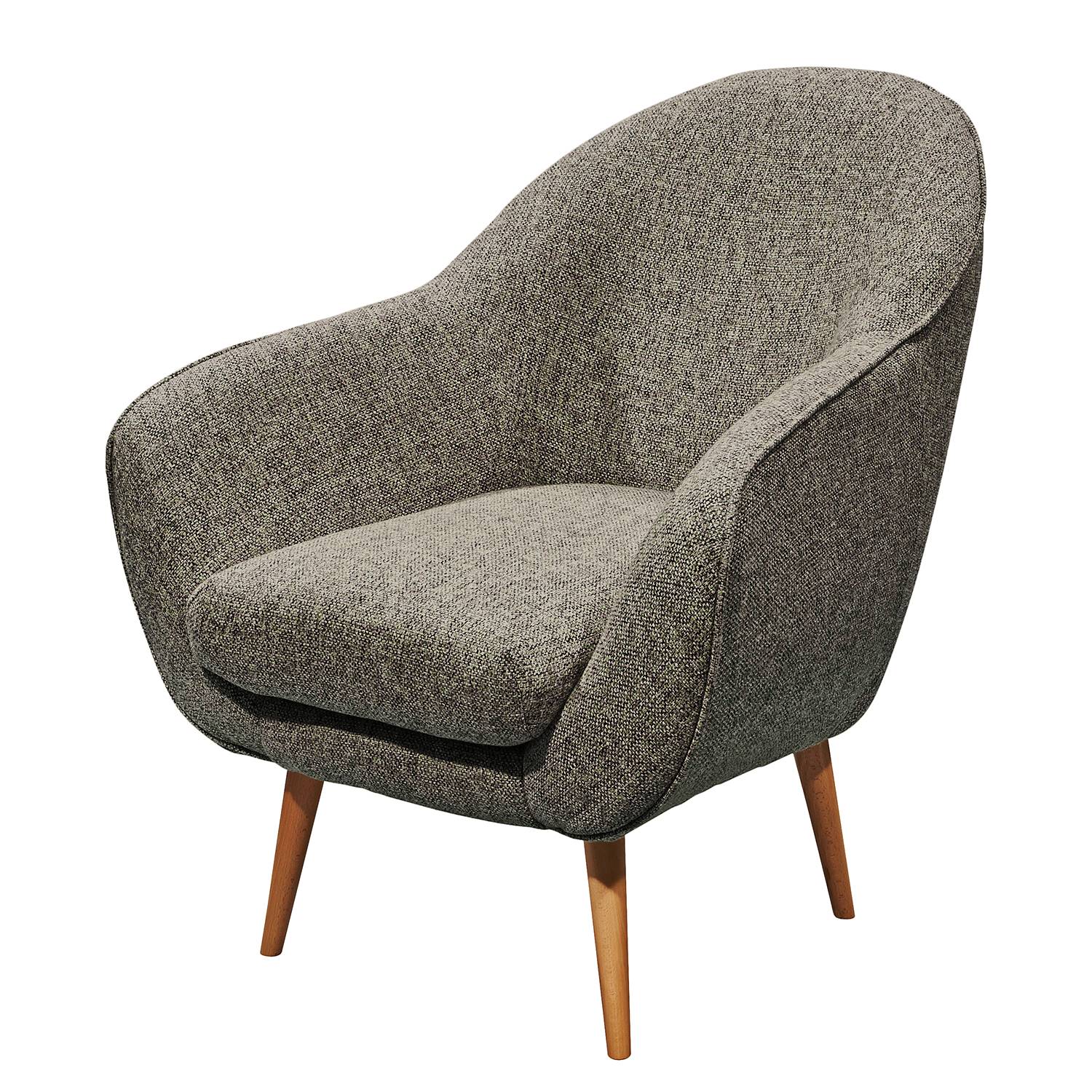 goedkoop Fauteuil Donzac geweven stof Bruin grijs Morteens